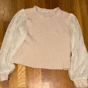 Lush Cream Knit Sweater- small